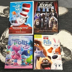 Set of 4 Family Movie DVDs